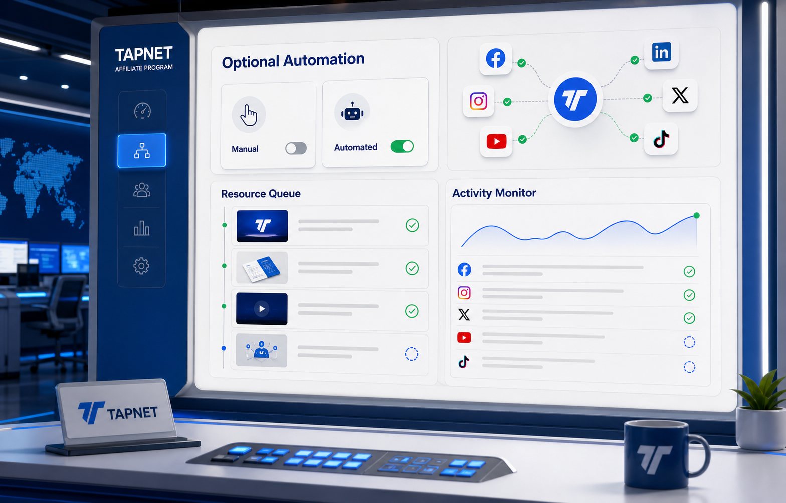 Participate in a structured distribution network with optional automation